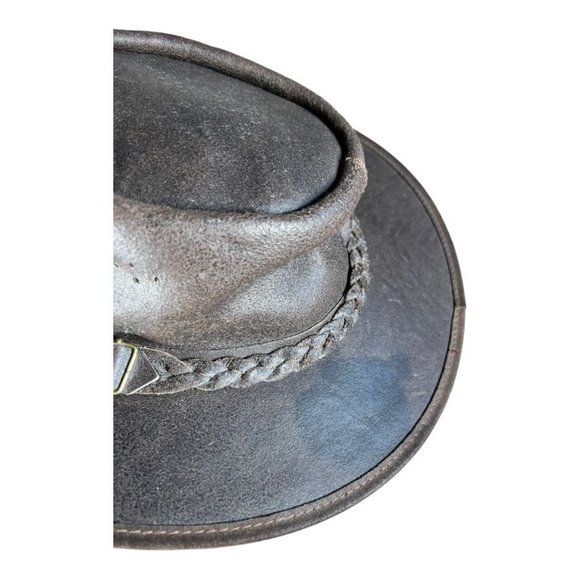 Leather Outlander Australian Hat - Picture 3 of 6